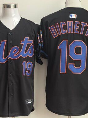 New York Mets Bichette #19 Black Baseball Jersey